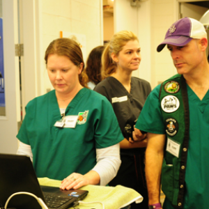 Trudy Howerter and Dr. Curt Ritchie at Houston Zoo